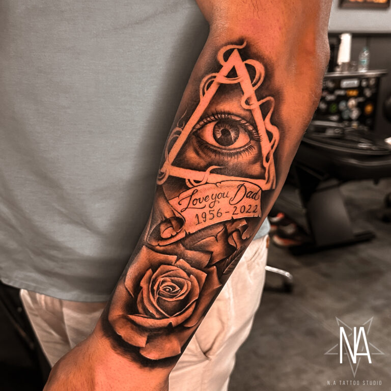 eye rose tattoo