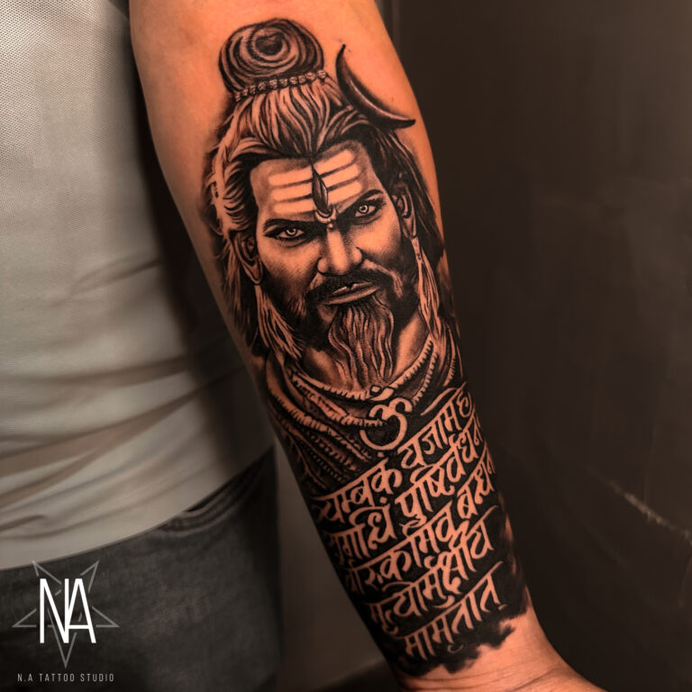 Mahadev Trishul Tattoo Design