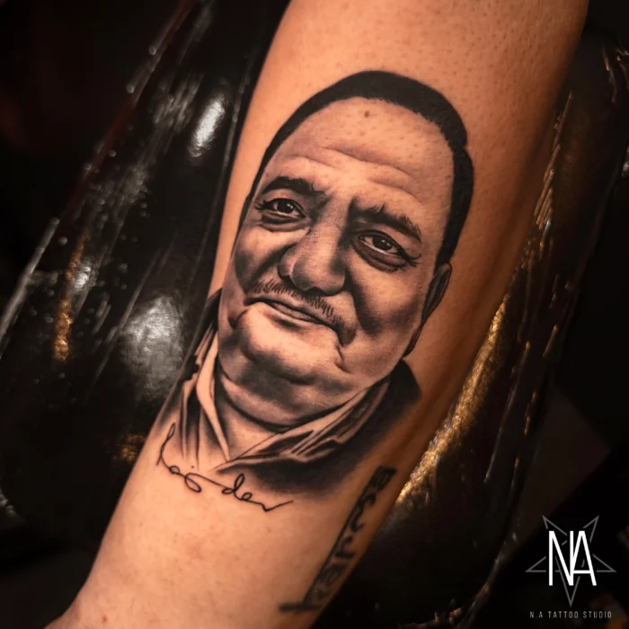 father portrait tattoo