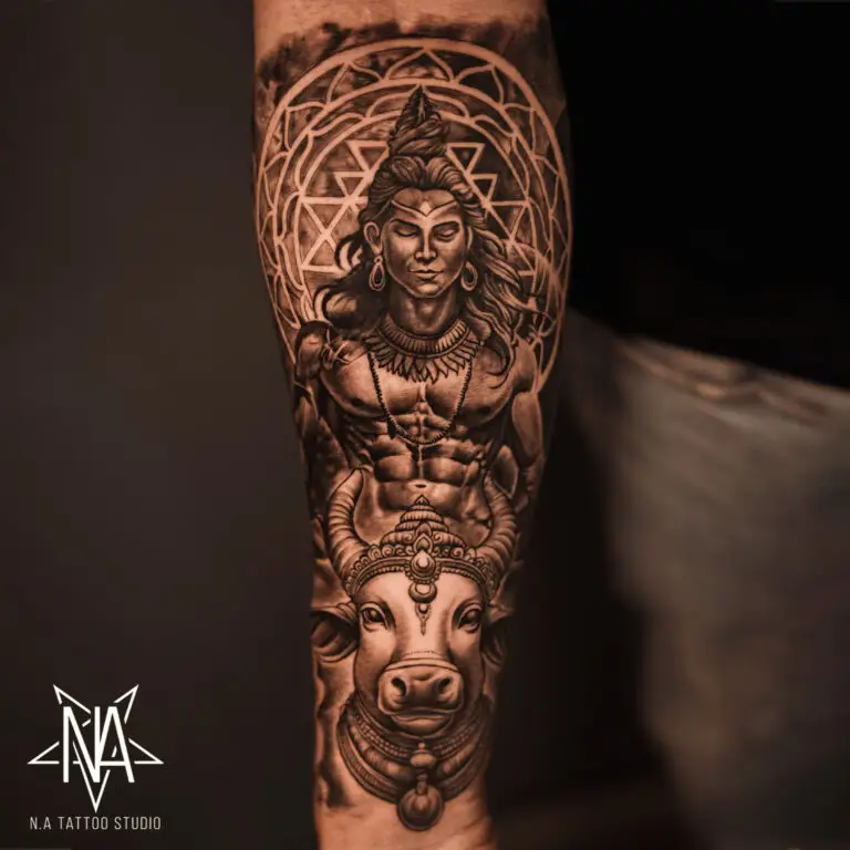 lord shiva mahadev tattoo mandala nandi